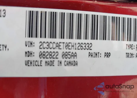 2014 Chrysler 300C z USA, uszkodzony, nr VIN 2C3CCAET0EH126332